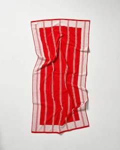 Twin Stripe Towel - Cherry