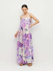 Womens Clothing: Emmeline Dress - Lavender Mist Cotton