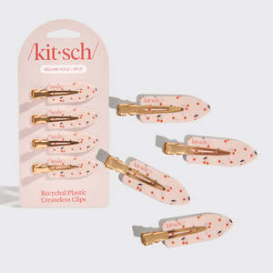 Kitsch - Cherry Print Creaseless Clips 4pc