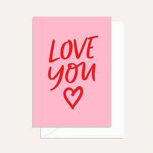 Love You Pink & Red Card