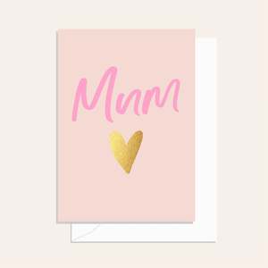 Mum Gold Heart Card