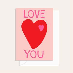 Cards: Love You Red Heart Card