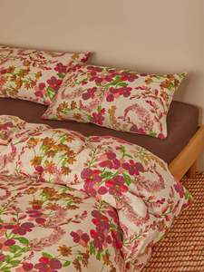 Bedding: Lupin Multi Linen Pink Pillowcase Set - Standard
