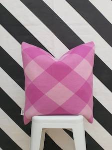 Homeware: Cushion - Violet Check