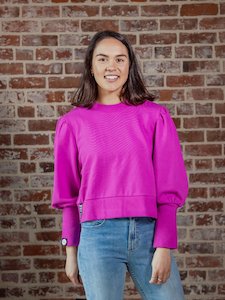 Sweater: Hailey Crop Violet