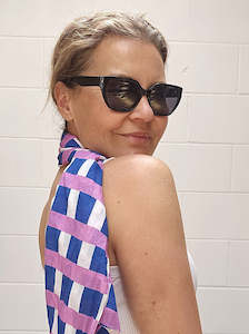 Sarongs: Blue Grid Lightweight Infinity