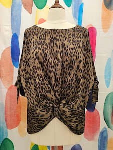 ZAFINA Animal Print Top