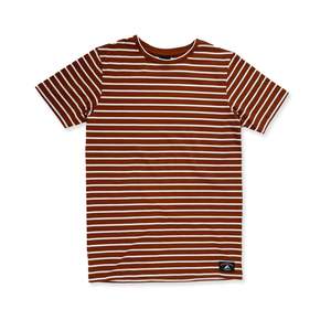 Classics: BOYS SS CLASSICS TEE - Brown Stripe