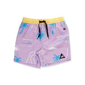 OCEAN BOARD SHORT - Purple Yellow