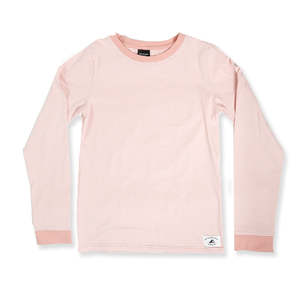 GIRLS LS CLASSICS TEE – Pink Stripe