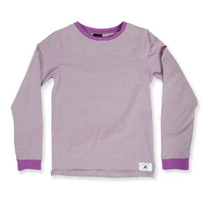 Classics: GIRLS LS CLASSICS TEE – Purple Stripe