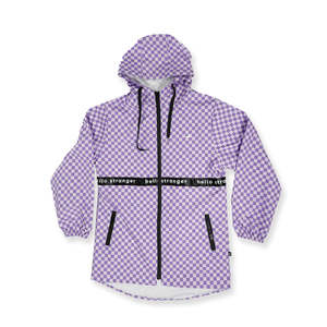 GIRLS RAINY DAYS JACKET – Purple Check