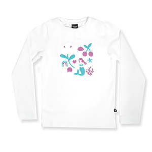 Black Friday: GIRLS MERMAID LS TEE – White