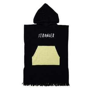 PONCHO TOWEL - Black Lime