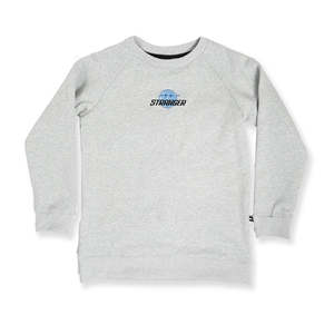BOYS SMILEY RAGLAN CREW - Greymarle