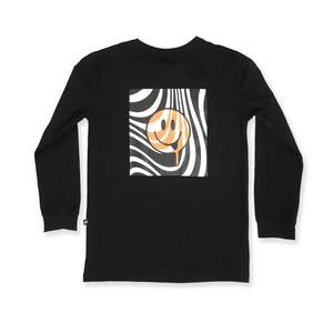 BOYS HAPPY TEE LS TEE – Black