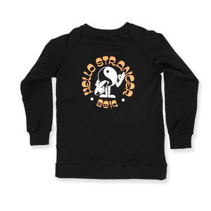 Boys Tops: BOYS PEACEMAN RAGLAN CREW - Black