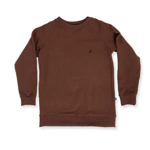 Boys Tops: BOYS RAGLAN CREW - Espresso