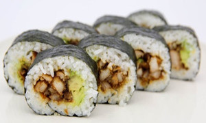 Products: (GF) teriyaki chicken sushi - 8pc Hello sushi Main