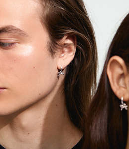 LYSANDRA hoop earrings silver-plated