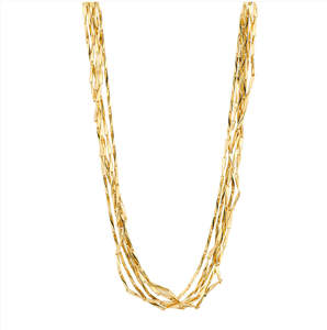 Connect recycled necklace, gold plated