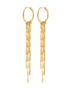 Pilgrim Jewellery: Connect recycled earrings, Gold plated