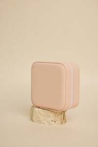 Square Pink Jewellery Travel Case