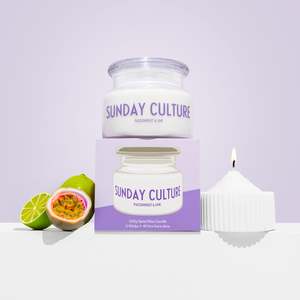 Candles: Sunday Culture Passionfruit & Lime Wax Candle
