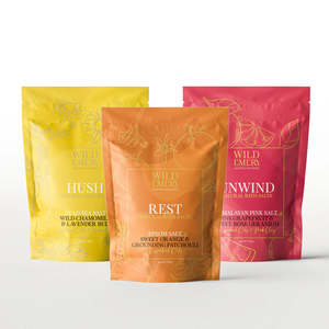 WILD EMERY PEACEFUL NATURAL BATH SALTS THREE PACK