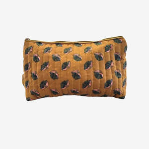Bags Wallets: COSMETIC BAG - MUSTARD LARGE