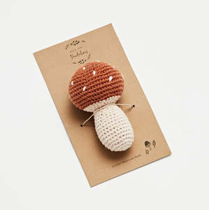 Over The Dandelions: Crochet mushroom rattle