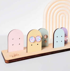 Wilder And Cove: Mini arches earring stand- pastel rainbow.