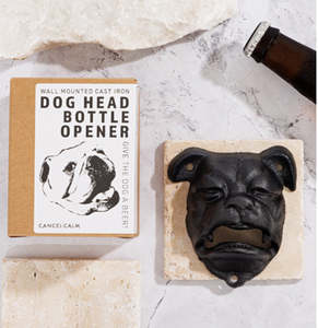DOG HEAD WALL MOUNTED BOTTLE OPENER (CAST IRON)