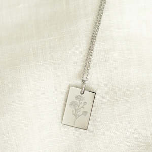Floral Square Necklace