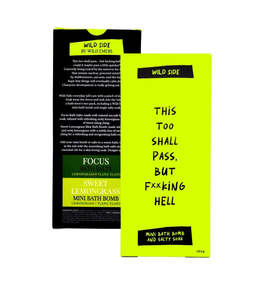 New: This Too Shall Pass, But F**king Hell Mini Bath Bomb And Salty Soak