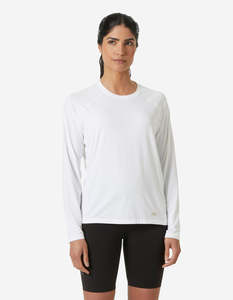 Sun Protection: W SHINE SOLEN LS CREW, White