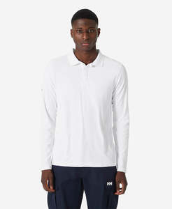 Mens Crew Collection: CREWLINE LS POLO, White