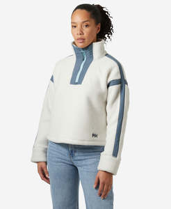 Womens Midlayers: W IMPERIAL PILE ZIP PULLOVER, Snow