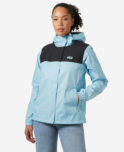Women: W VANCOUVER RAIN JACKET, Light Cyan