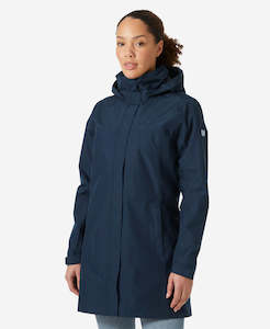 Womens Rainwear: W ADEN LONG JACKET, Navy