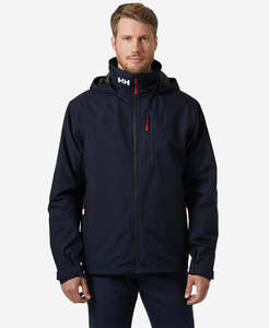 Men: CREW HOODED MIDLAYER JACKET 2, Navy
