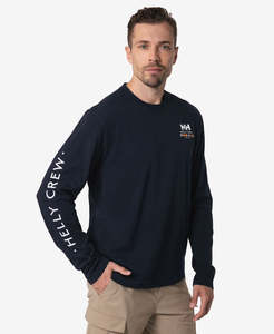 Men: SEAFARER L/S T-SHIRT, Navy