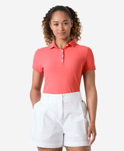 Women: W CREWLINE POLO, Sunset Pink