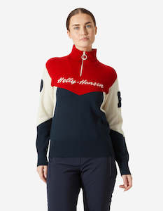 Womens Midlayers: W APRES KNITTED SWEATER, Navy