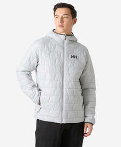 Mens Snow Jackets: LIFALOFT HOODED INSULATOR, Grey Fog