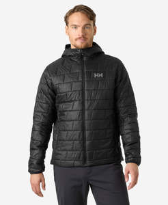 Mens Snow Jackets: LIFALOFT HOODED INSULATOR, Black