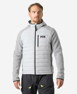 Mens Sailing Jackets: SKAGEN HYBRID KNIT INSULATOR, Grey Fog
