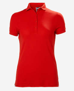 W CREWLINE POLO, Alert Red