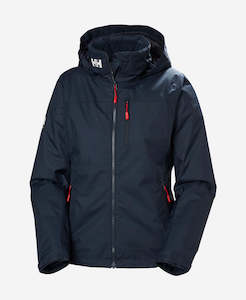 Womens Crew Collection: W CREW HOODED PILE JACKET, Navy