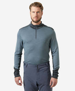 Mens Outdoor: LIFA MERINO MIDWEIGHT 1/2 ZIP, Washed Navy